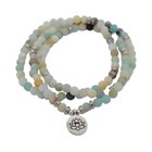 Amazonite Prayer Beads 108 6mm Stretch Wrap Bracelet Necklace Aqua Lotus Mala