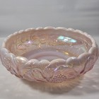 Fenton Rose Bowl Opalescent Iridescent Pink Glass Lily Of The Valley Centerpiece