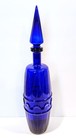Vintage Mid-century Rossini Empoli Cobalt Blue 18-3 4  Glass Decanter   Stopper