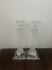 Shannon Crystal-24  Lead Crystal Celtic Candleholders-handcrafted-vtg