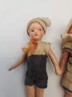 Pair Of 2 Antique German Jointed Dolls Miniature 3 5 