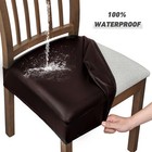 Waterproof Pu Leather Chair Cushion Cover Stretch Dining Seat Sofa Slipcover 2pc