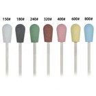 10pcs Rubber Polishing Bit Buffing Wheels 240 Grit 10mm Round Grinding Head