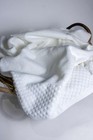 2 Large Hotel   Spa White Bath Towel Set Textured Soft 100  Cotton 27x 54