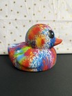 Large Splatter Paint Pattern Rubber Duck  