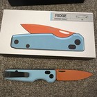Ridge Everyday Folder Gt Pocket Knife 2 8in Sandvik 14c28n Blue orange 