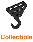 Lego Metal Technic Hook  large black crane tow truck clasp link cord pulley car 