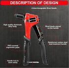 Rivet Gun Kit With 200 Rivets  4 Heads  Drill Bits   Sturdy Carry Case  2024 