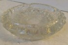 Vintage Large Lead Crystal Cut Clear Glass Cigar Cigarette Ashtray 7    Heavy