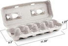 180x Eggs Natural Pulp Egg Cartons Bulk Blank 12 Eggs Per Carton 15 Pack Strong