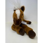 Animal Alley Mustang Horse Plush Brown White Mane Tags Toys R Us Exclusive Vtg