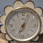 Vintage Elgin Alarm Clock Flower Shape Rare  Works  6    X 4   