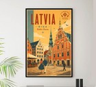 Latvia - Tourism - V1 - - Vintage Travel And Tourism Poster 