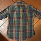 Vintage 90   s Ralph Lauren Thick Cotton Flannel Men s Green Blue Pink Size Large