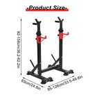 Adjustable Squat Rack Bench Press Weight Lifting Barbell Rack Stand Gym Workout
