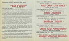 Ecstasy 1938 Vintage London Forum Handbill Controversial Hedy Lamarr Film