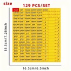 1-set 129pcs Circuit Breaker Box Labels  Conspicuous Identification Weatherproof