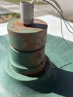 Vintage Green Porcelain Radial Wave 20    Shade Gas Station  Street Light