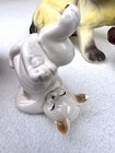 Vtg Lot Of 9 Cat Figurines Kittens Porcelain Ceramic Siamese Tabby White Striped