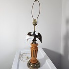Vintage Eagle Lamp Brass Wood American Eagle Classic Eclectic Lighting   