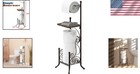 Bathroom Toilet Paper Holder Stand With Shelf Bronze Free Standing Storage