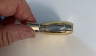 Vintage Estate Brass Jacket Covered Glass Perfume Bottle With Box 2    Tall