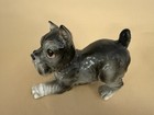 Vtg Lefton H2817 Schnauzer Dog Figurine Dogs   Pups Galore Big Eye Japan Mcm