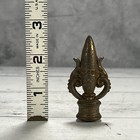 Antique Victorian Cast Iron Lamp Finial Gilt Spear   Scroll 1890s-1910s Bed Post