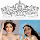 Wedding Princess Bridal Crystal Prom Hair Tiara Crown Veil Headband W comb Lots