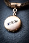 1902 Human Hair Pocket Watch Chain With Odd Fellows Locket Fob Mourning 