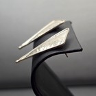 Vtg Sterling Silver Hammered Triangle Stud Earrings 1 5  Signed Silpada 