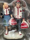 Coca-cola Town Square Collection Young Couple With Bowling Bags Figurine 2002