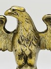 Vintage American Eagle Flag Pole Top Topper Brass Plated Heavy Metal Finial