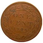 1906 Canada Large One Cent Coin Edward Vii Canadian 1 Penny Km  8 Bronze 25 4mm