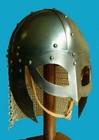 Battle Ready Viking Vended Helm Spectacle Helmet Chain Mail Medieval Sugarloaf 