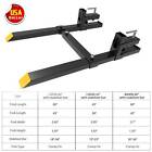 1500lb 4000lb Tractor Pallet Forks Clamp Skidsteer Loader Fork W  Stabilizer Bar