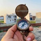 Antique Vintage Brass Pocket Compass Brass Nautical Compass Marine Compass Gift