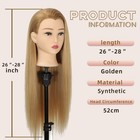 Mannequin Head Human Hair With Stand 28 Inch Long Hair For Styling Practice     