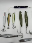 Vtg Lot Of 19 Saltwater Fishing Tuna Yellowtail Dodo s Jigs Surface Bottom Iron