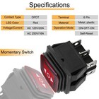 Momentary Rocker Switch Polarity Reverse Switch Dc 12v 10a Motor Control Togg   