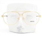 Versace Eyeglasses Glasses Mod 1307 1002 Shiny Gold Medusa Logo 59mm With Case