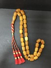 Miscky Butter Scotch Damari Cherry Amber Bakelite Islamic  Prayer 33 Beads 53  G