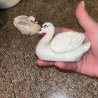 2 Vintage  50 s Small  Ceramic Swan Figurine  Made In Japan 3 Inch