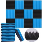 12 96pack 12 x12 x1  Acoustic Foam Panel Wedge Studio Soundproof Wall Tile