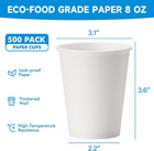 8 Oz 500 Pack Disposable Paper Coffee Cups  Disposable Paper Cups  Hot Coffee Cu