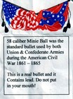   Cut Lot Of 5 Csa Confederate Cs Metal Plate  Hat Pin  Lead 58 Cal Minie Balls