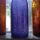 Frank Palaia 6th   Fitzwater Philada Purple 10 Sided 1890s Blob Top Beer Bottle