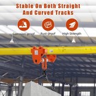 Manual Trolley  4400 Lbs 2 Ton Load Capacity  Steel Push Beam Trolley W  Wheels