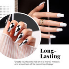 Gel Nail Polish Set  Black White Gel Nail Polish With No Wipe Top Coat And Base