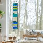 Geometric Waves River Of Goods Stained Glass Window Panel -